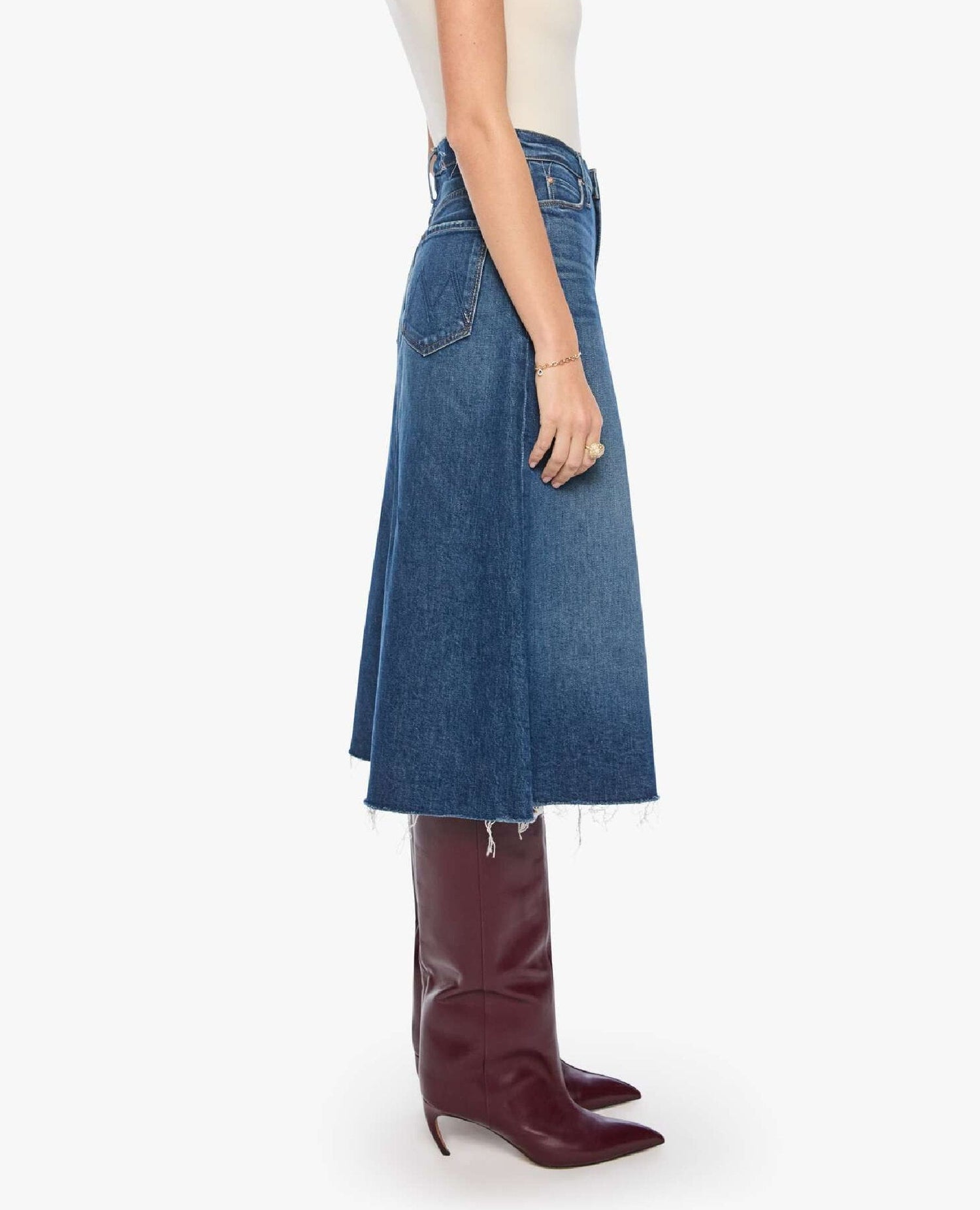 The Circle Midi Skirt Fray