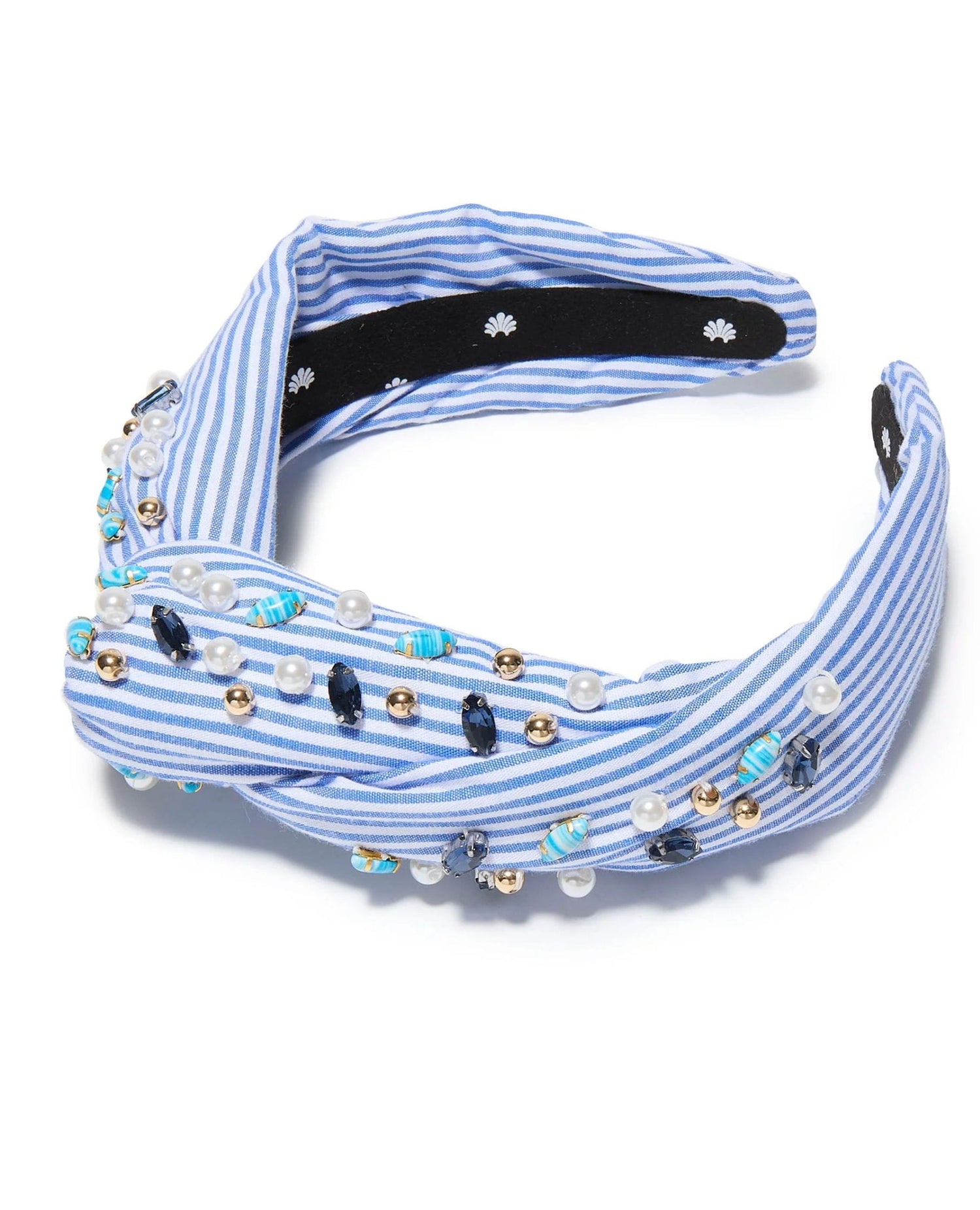 Marlene Embellished Seersucker Headband