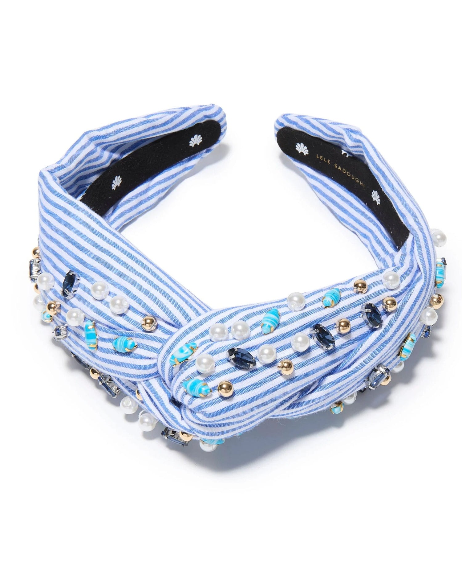 Marlene Embellished Seersucker Headband