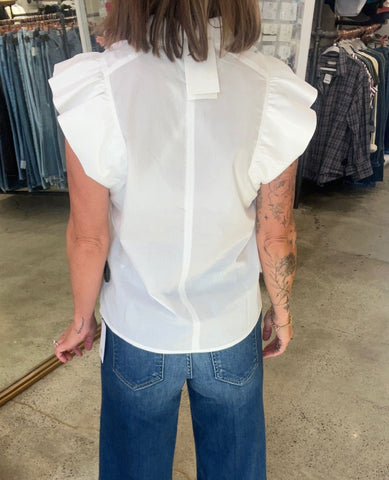 Melissa Nepton Blair Top Sleeveless Off White