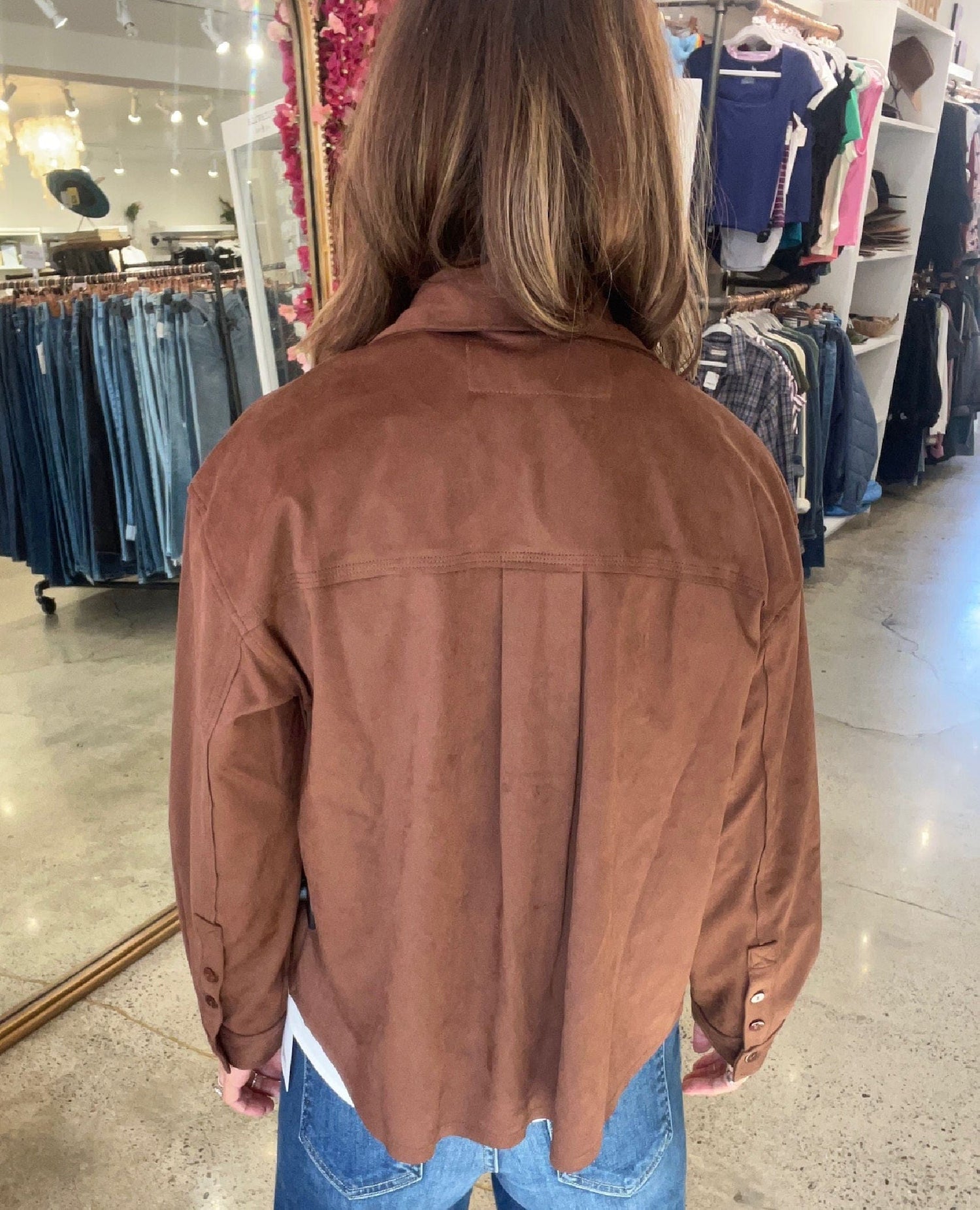 Melissa Nepton Driane Shirt Brown Suede