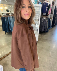 Melissa Nepton Driane Shirt Brown Suede