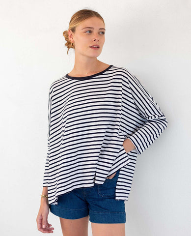 Catalina Navy Stripe Top