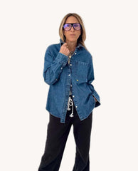 Kerri Rosenthal Denim Yellow Heart