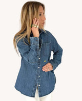 Kerri Rosenthal Denim Yellow Heart