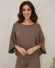 Cozy Short Sleeve Cafe Sweater