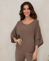 Cozy Short Sleeve Cafe Sweater