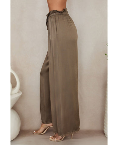 Silky Drawstring Pant Mocha