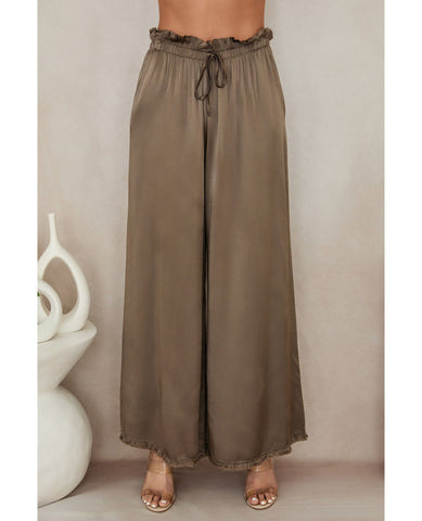 Silky Drawstring Pant Mocha