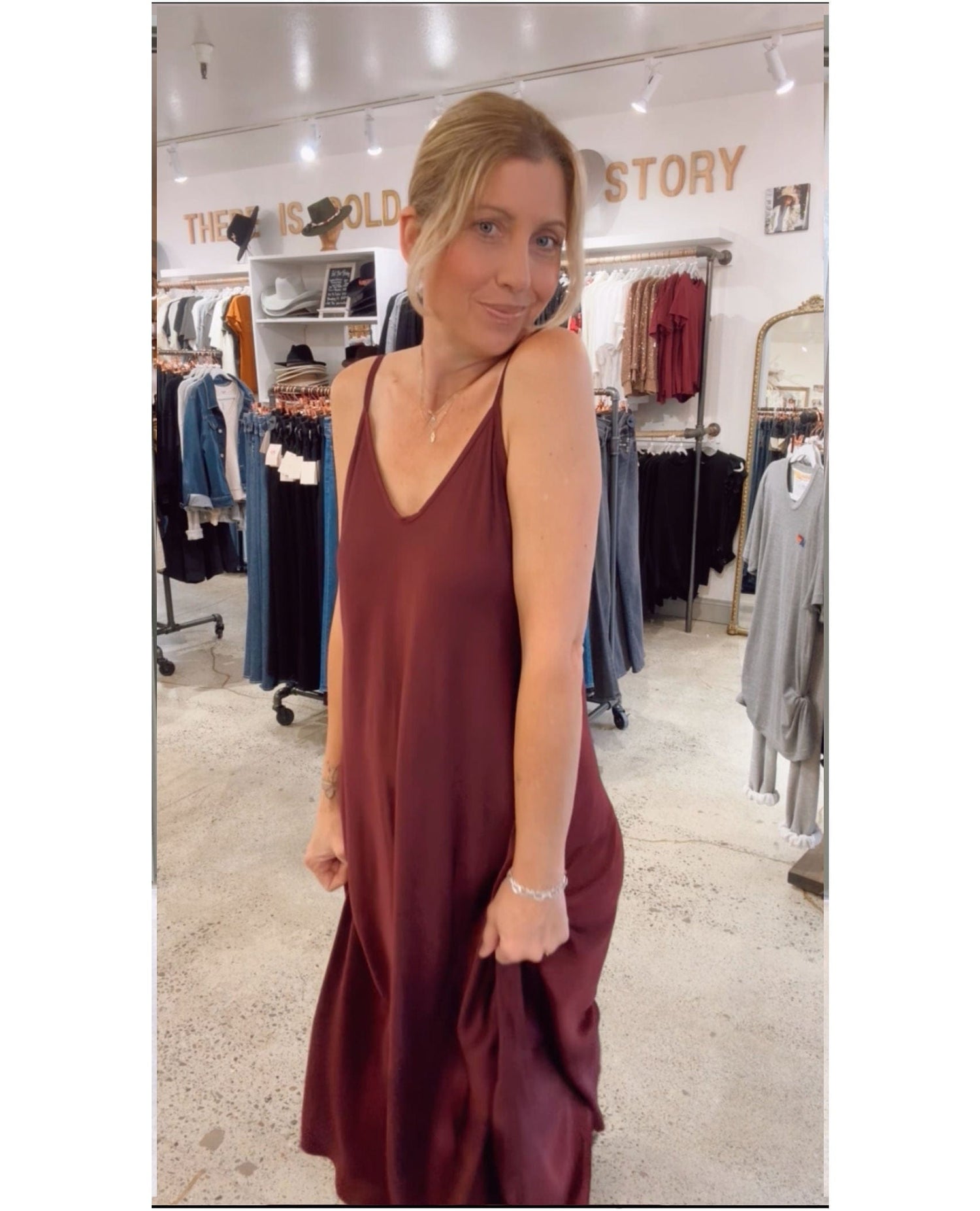 Milio Milano Wine Slip Dress