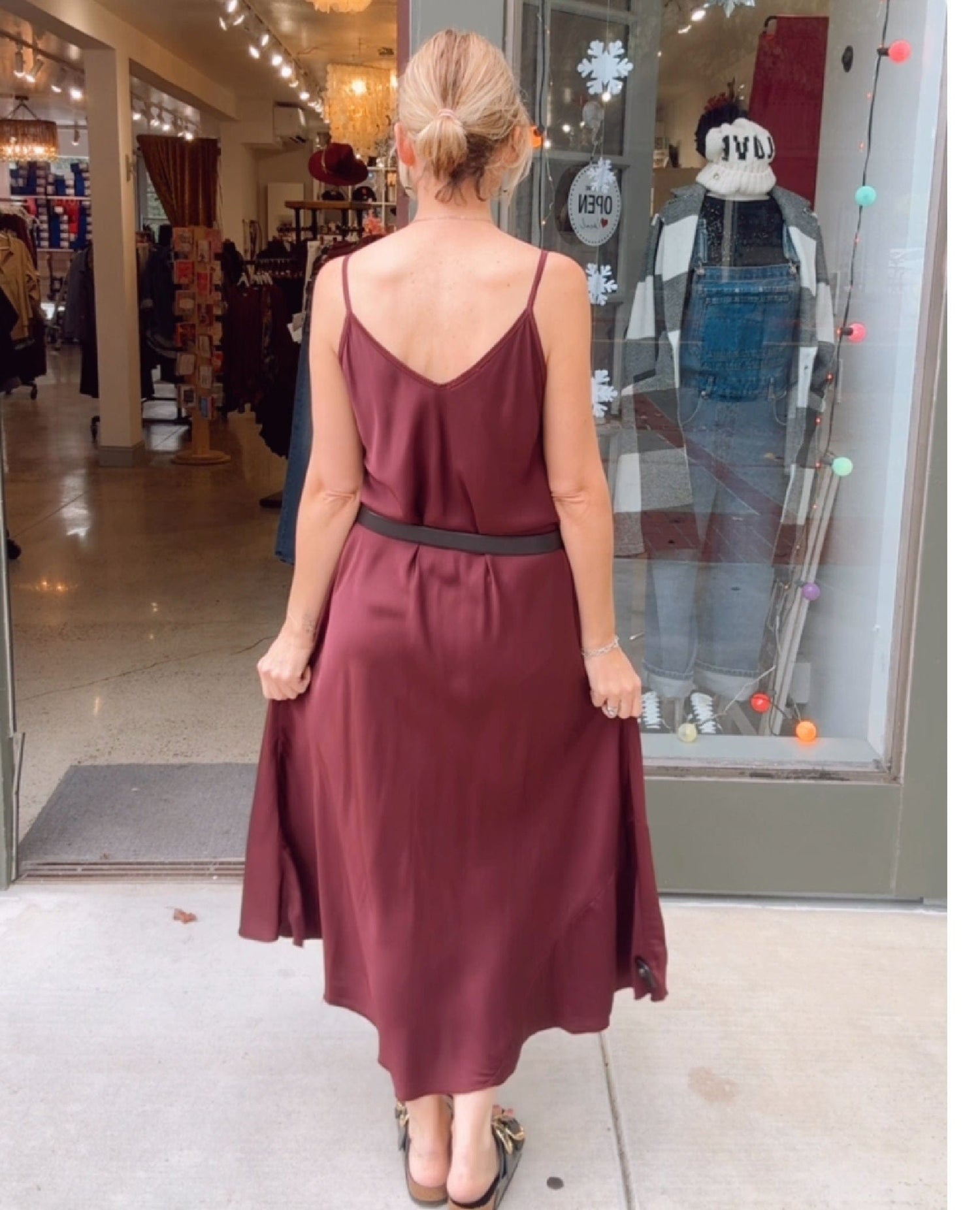 Milio Milano Wine Slip Dress