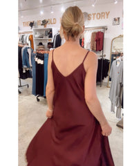 Milio Milano Wine Slip Dress