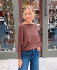 Asymmetric Sweater Chocolate