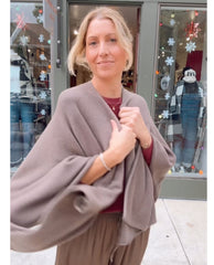 Open Scarf Cardigan Mocha