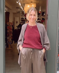 Open Scarf Cardigan Mocha