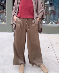 Silky Drawstring Pant Mocha