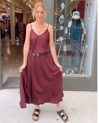 Milio Milano Wine Slip Dress