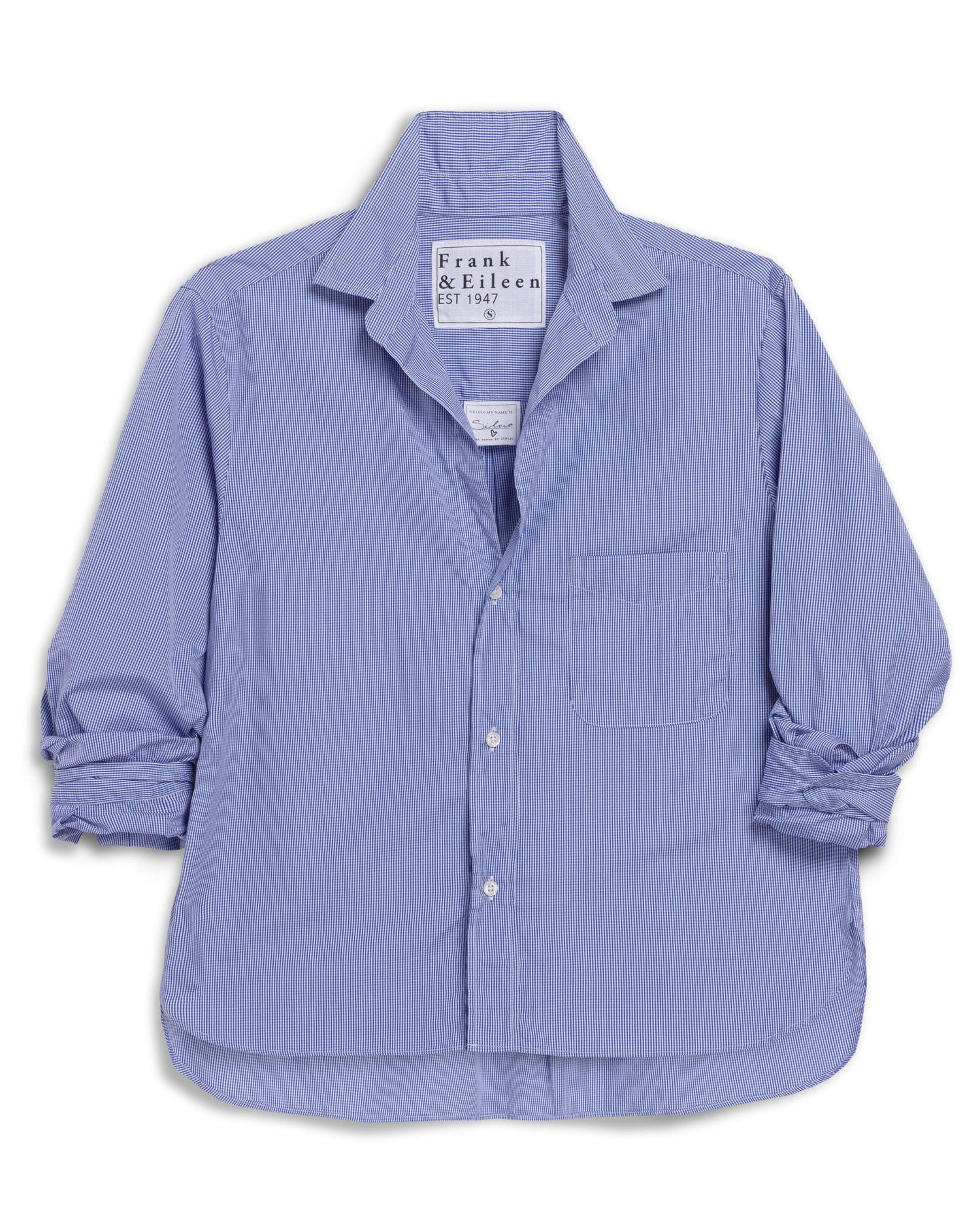 Silvio Blue Check Untuckable Shirt