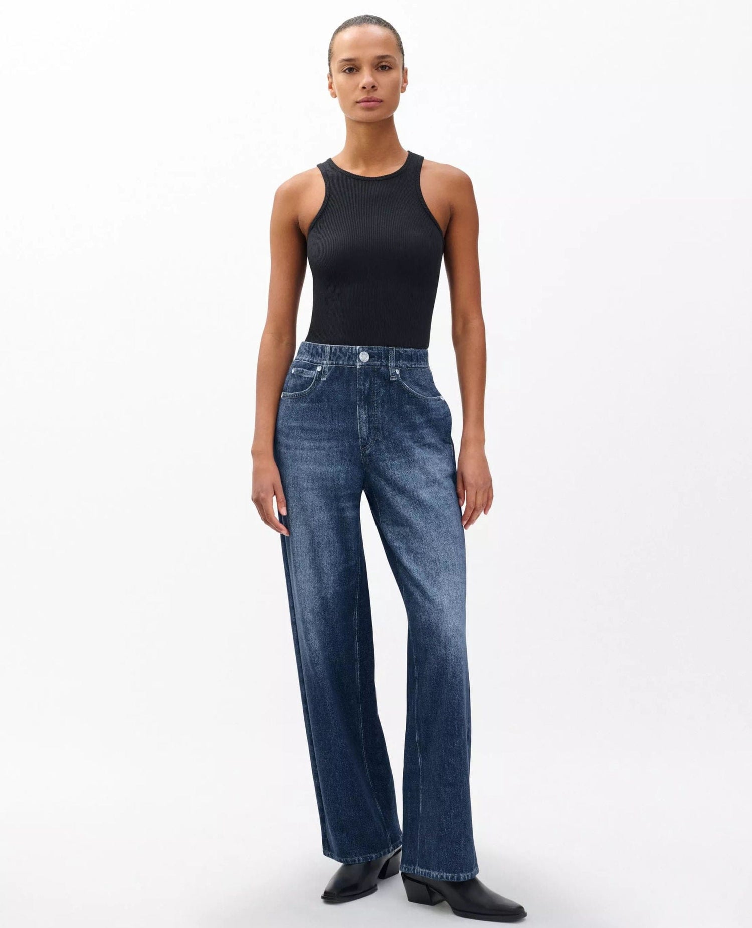 Miramar Terry Wide Leg Pant in Petra
