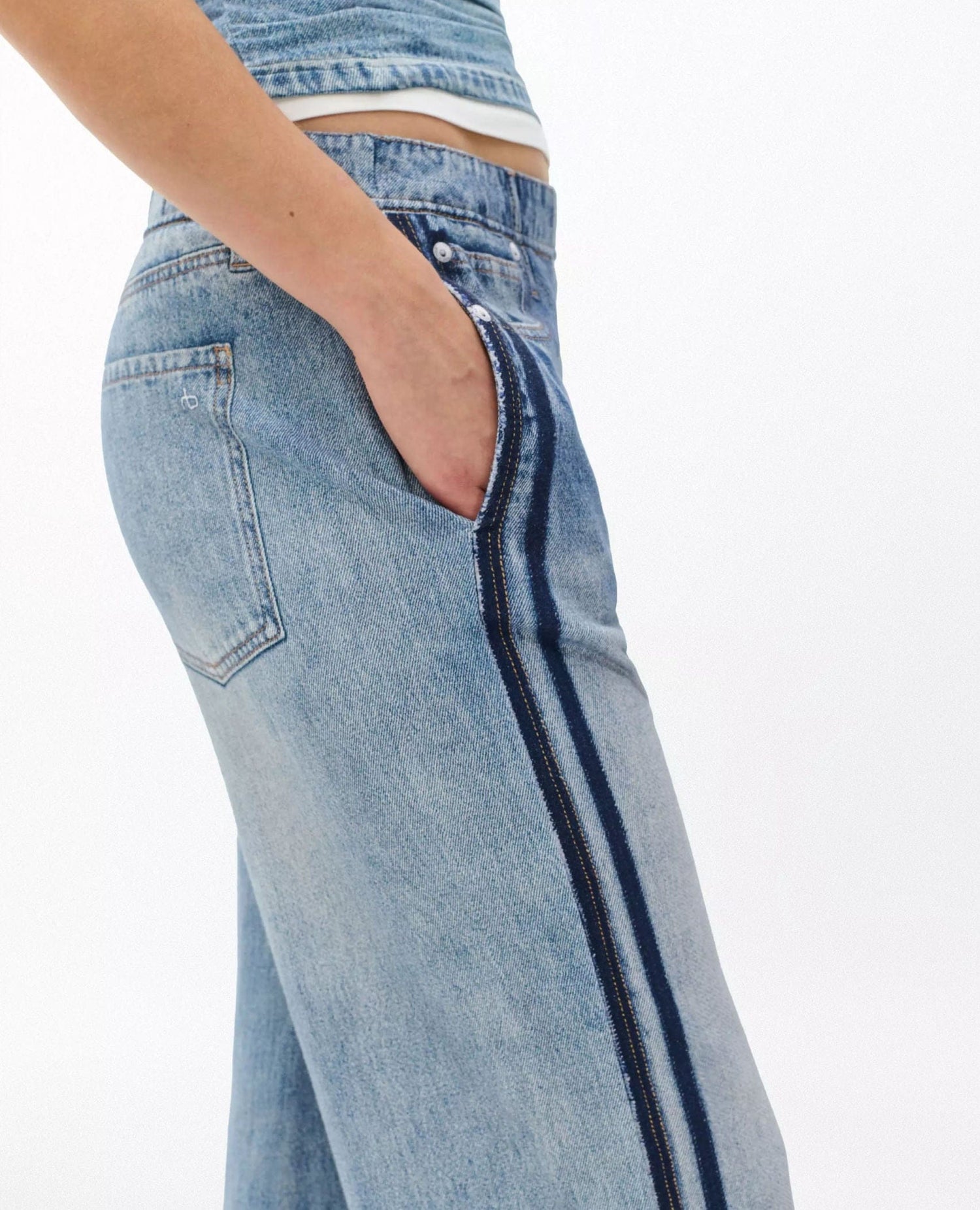 Miramar Terry Wide Track Pant in Coney