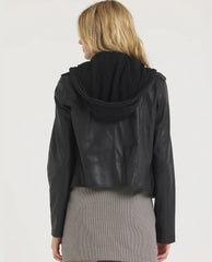 Molly Washable Leather Jacket Black