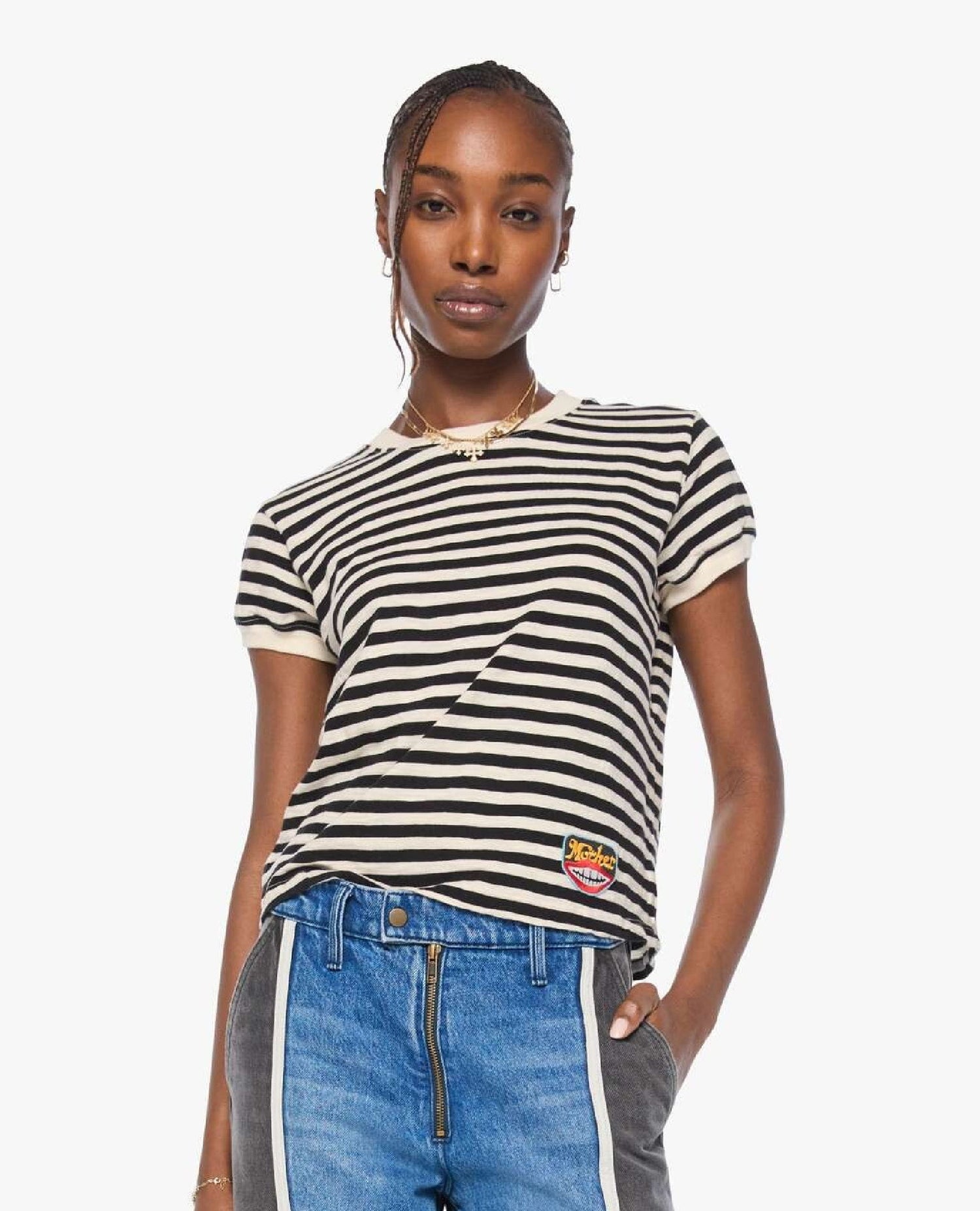 The Goodie Goodie Black Stripe Tee
