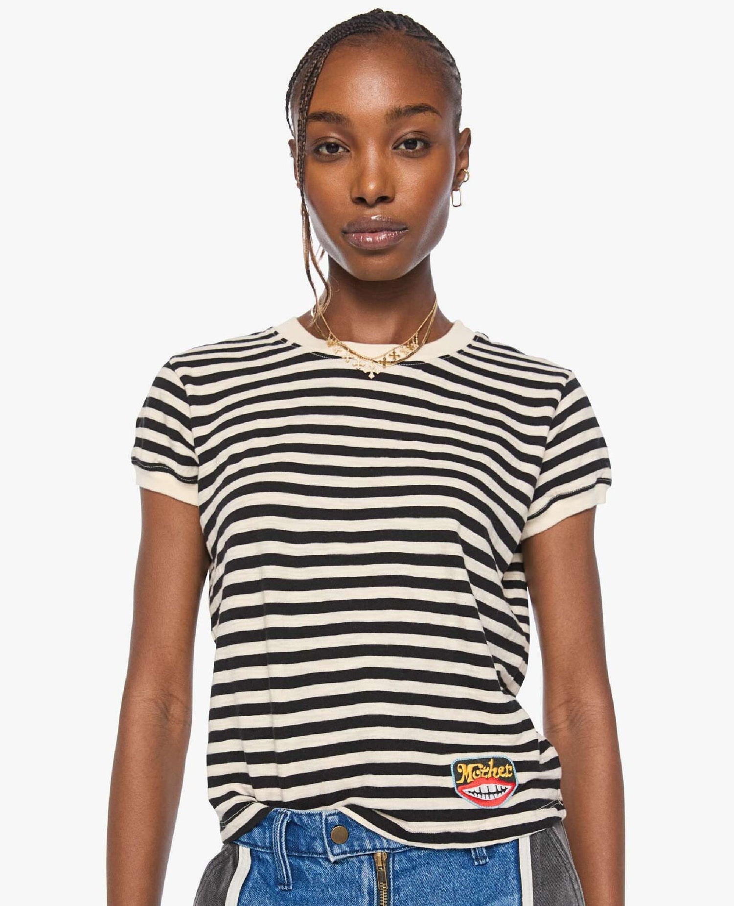 The Goodie Goodie Black Stripe Tee