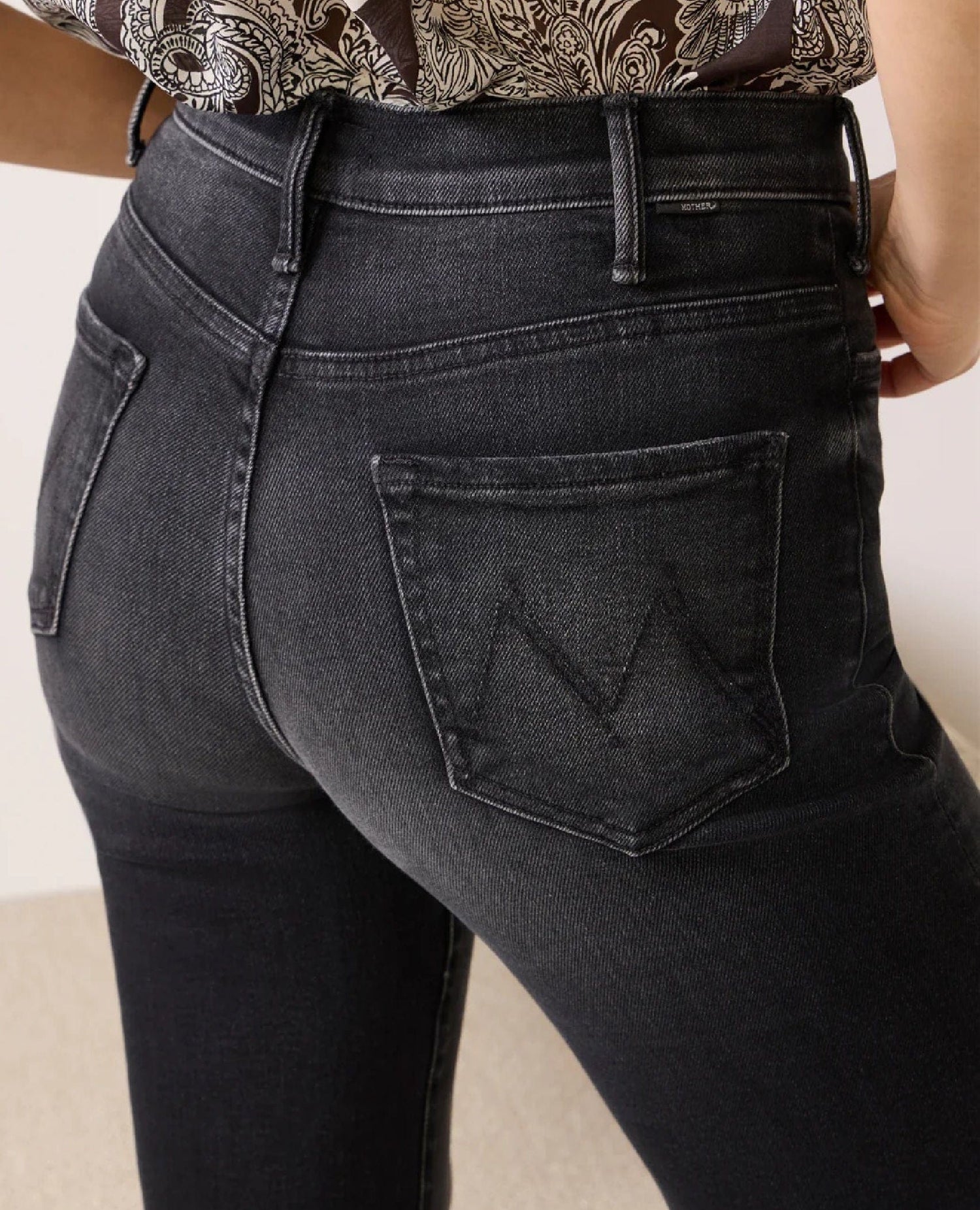 MOTHER Hustler Roller Not Today Satan Jeans