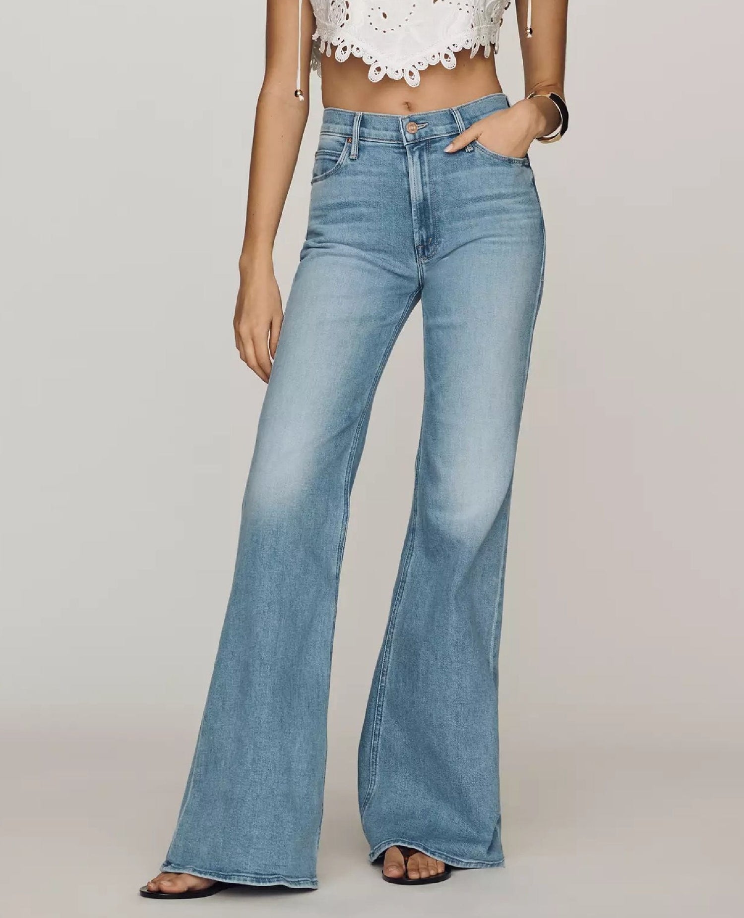 Lil Doozy Mid-Rise Flare Jeans Room Service