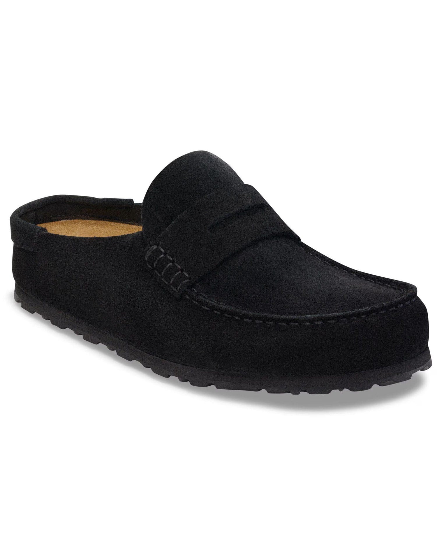 Naples Slide Loafer Suede Black