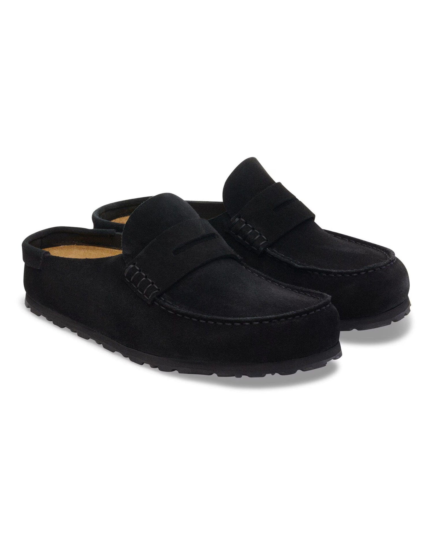 Naples Slide Loafer Suede Black