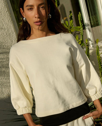 Geri Easy Sweatshirt Porcelain