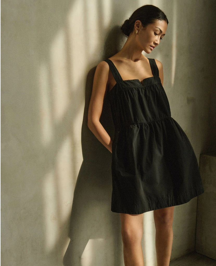 Nation Claribel Pocket Poplin Mini Dress Black Pink Arrows Boutique Nation Claribel Pocket Poplin Mini Dress Black Pink Arrows Boutique