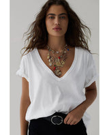 Nina V-Neck Tee Ivory