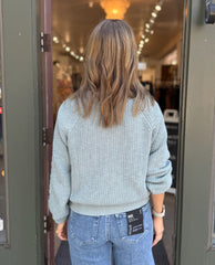 Nomad Cable Popover Sweater Sky Gray