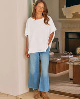 Capelet Shirt Topper White