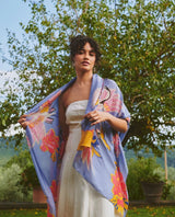 Periwinkle Crane Scarf