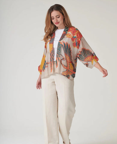 One Hundred Stars Crane Stone Kimono