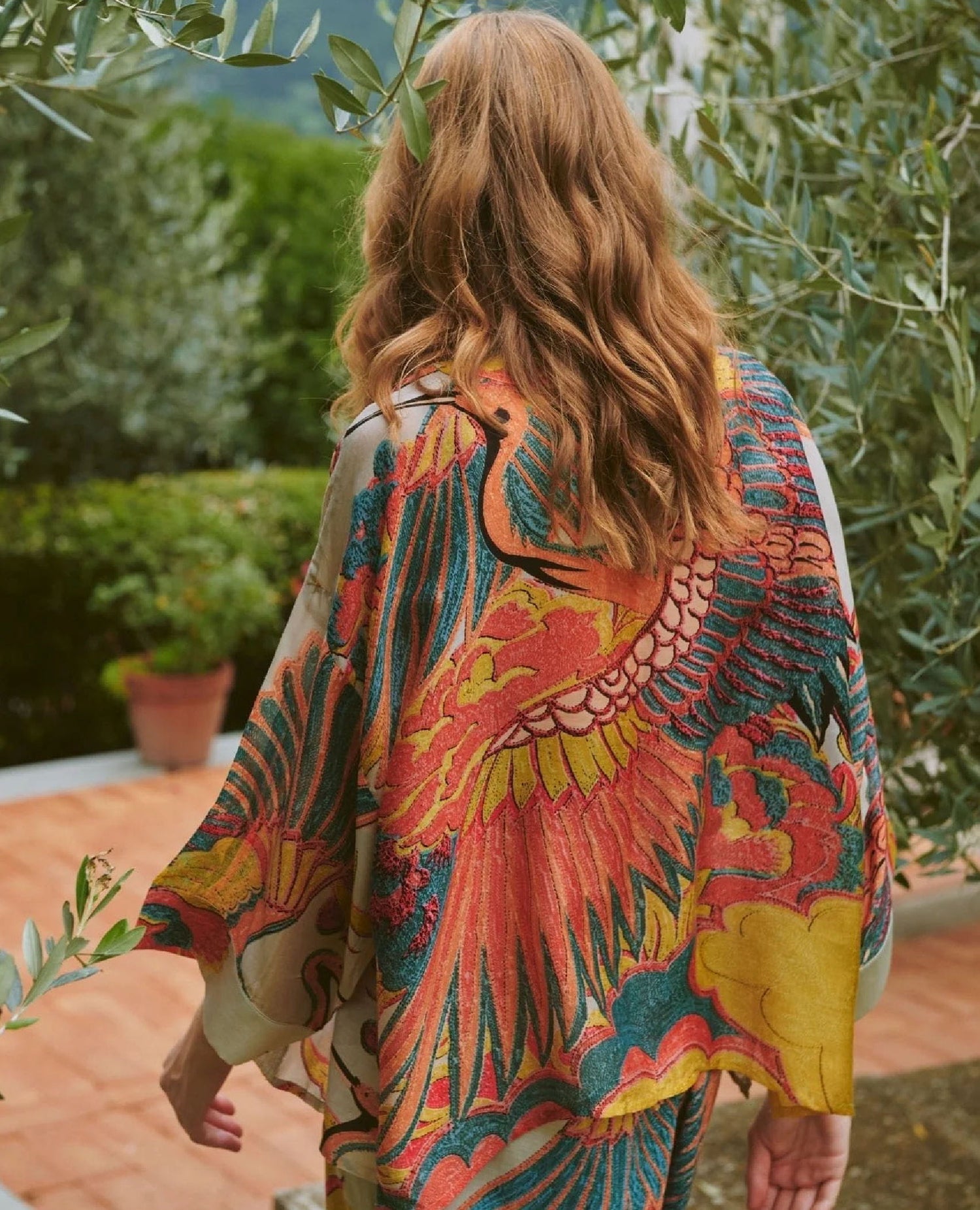 One Hundred Stars Crane Stone Kimono