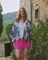 Grey Stork Short Kimono