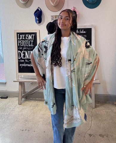 Mint Egret Scarf