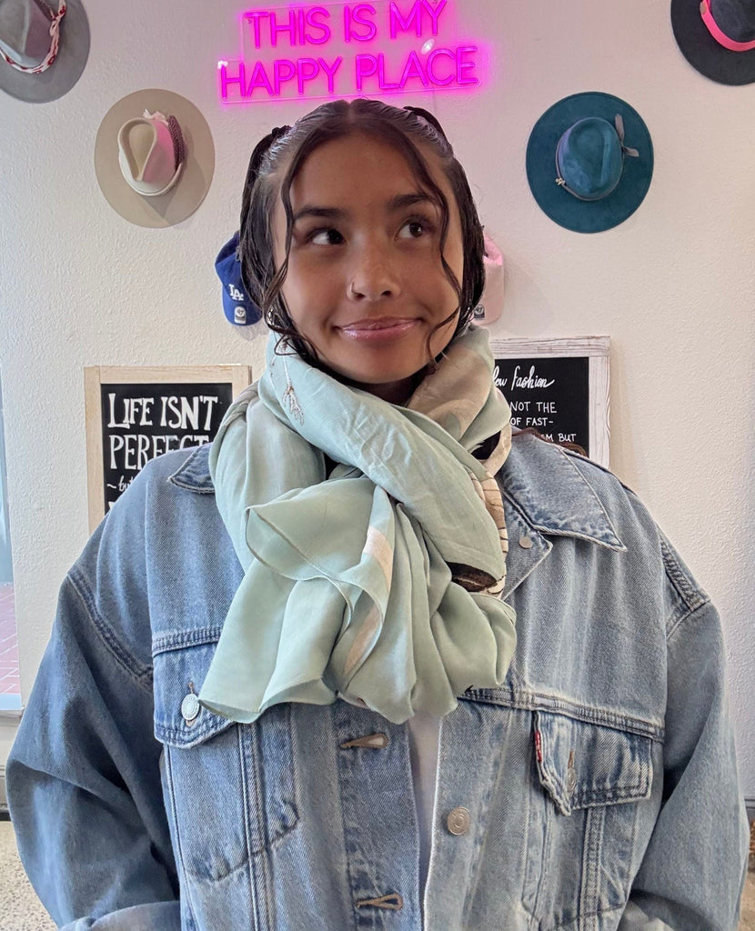 Mint Egret Scarf