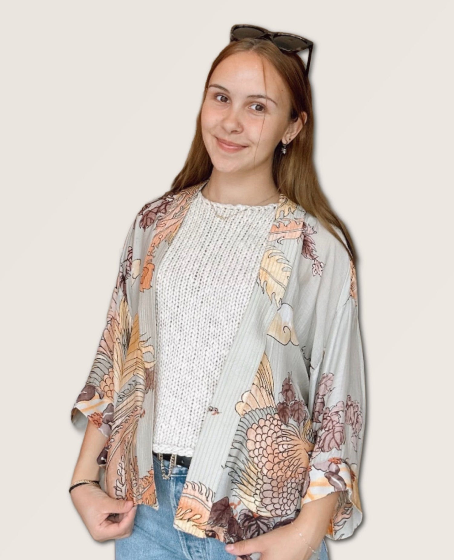 Phoenix Grey Kimono