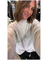 One Pocket Crew Sweater Pearl