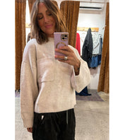 One Pocket Crew Sweater Pearl
