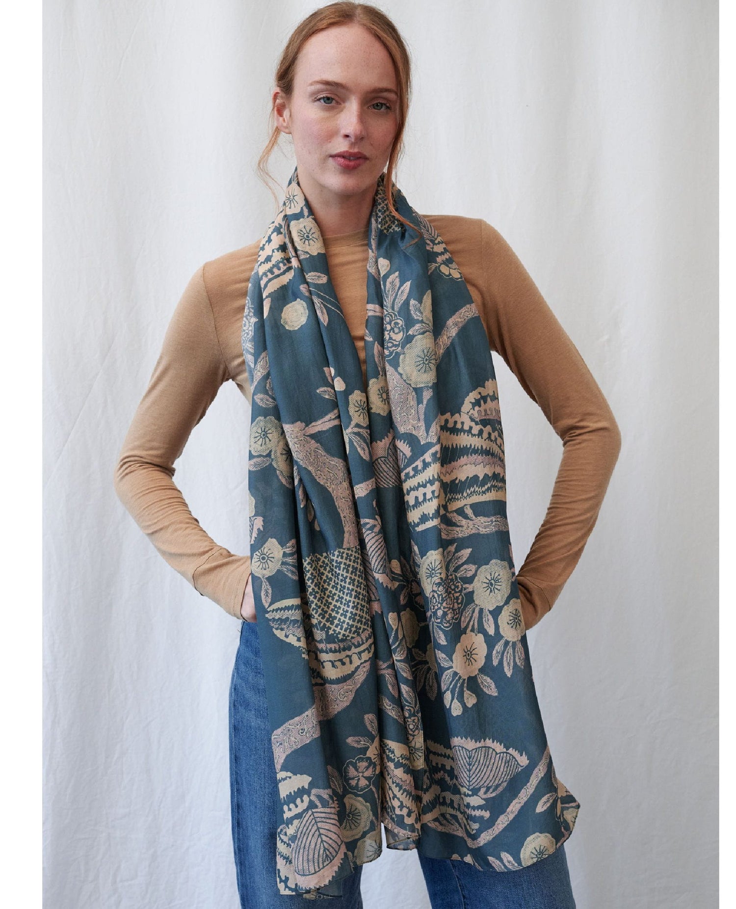 Rosa Blue Scarf