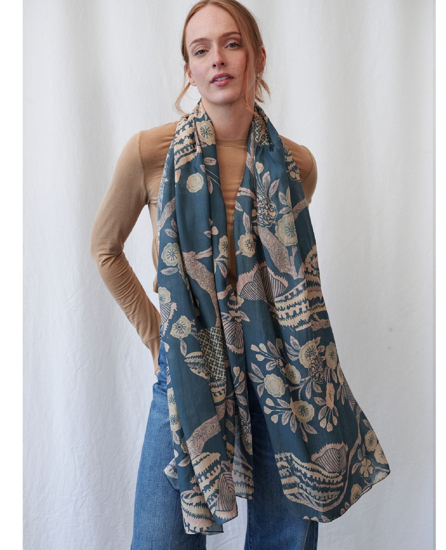 Rosa Blue Scarf
