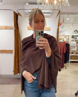 Open Scarf Cardigan Chocolate