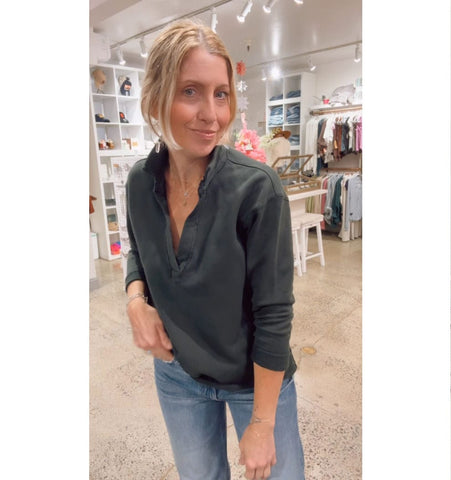 Patrick Popover Dark Green Triple Fleece