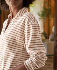 Patrick Popover Vintage White and Camel Stripe